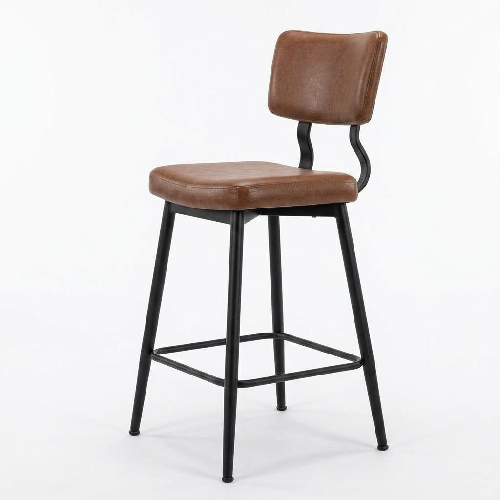 Brixton Counter Height Bar Stool with Backrest