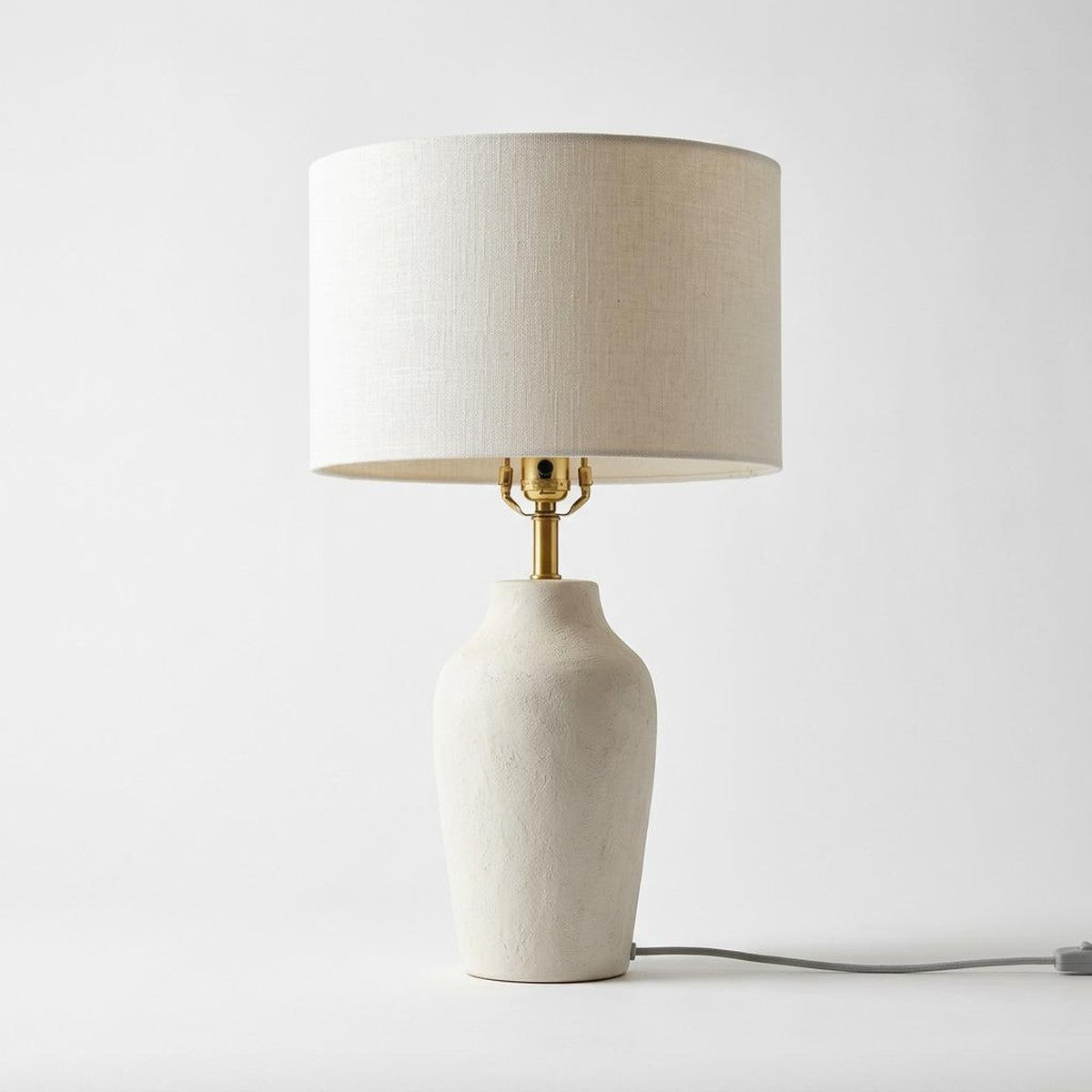 Ember Ceramic Table Lamp with Linen Shade