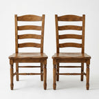 Farmhouse Slat-Back Dining Chair Set of 2