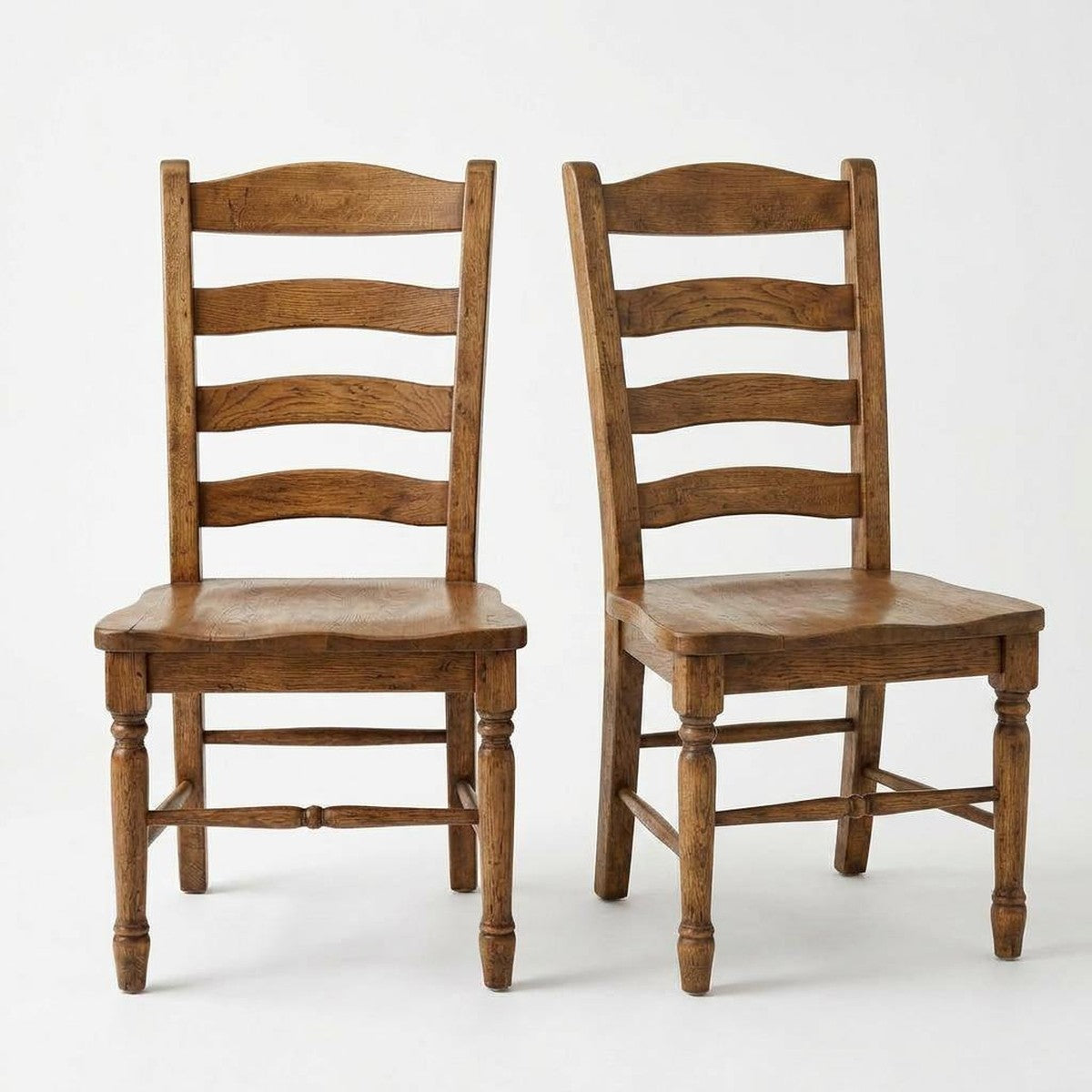 Farmhouse Slat-Back Dining Chair Set of 2