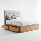 Harbor Queen Storage Bed with 4 Under-Bed Drawers