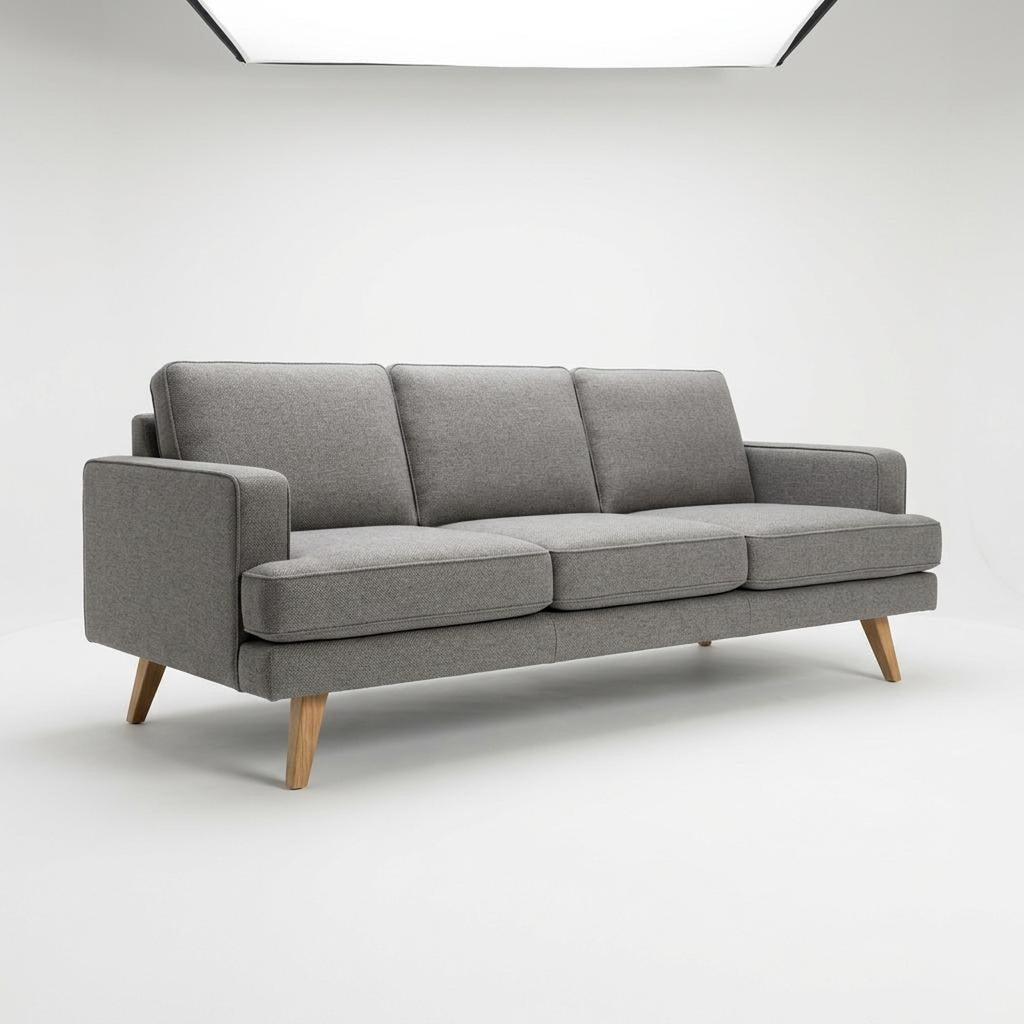 Haven Modern 3-Seater Fabric Sofa